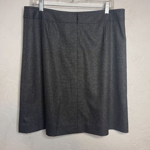 Halogen Women's Skirt Size 14 Black Herringbone Warm Winter Dress Skirt - Picture 4 of 6